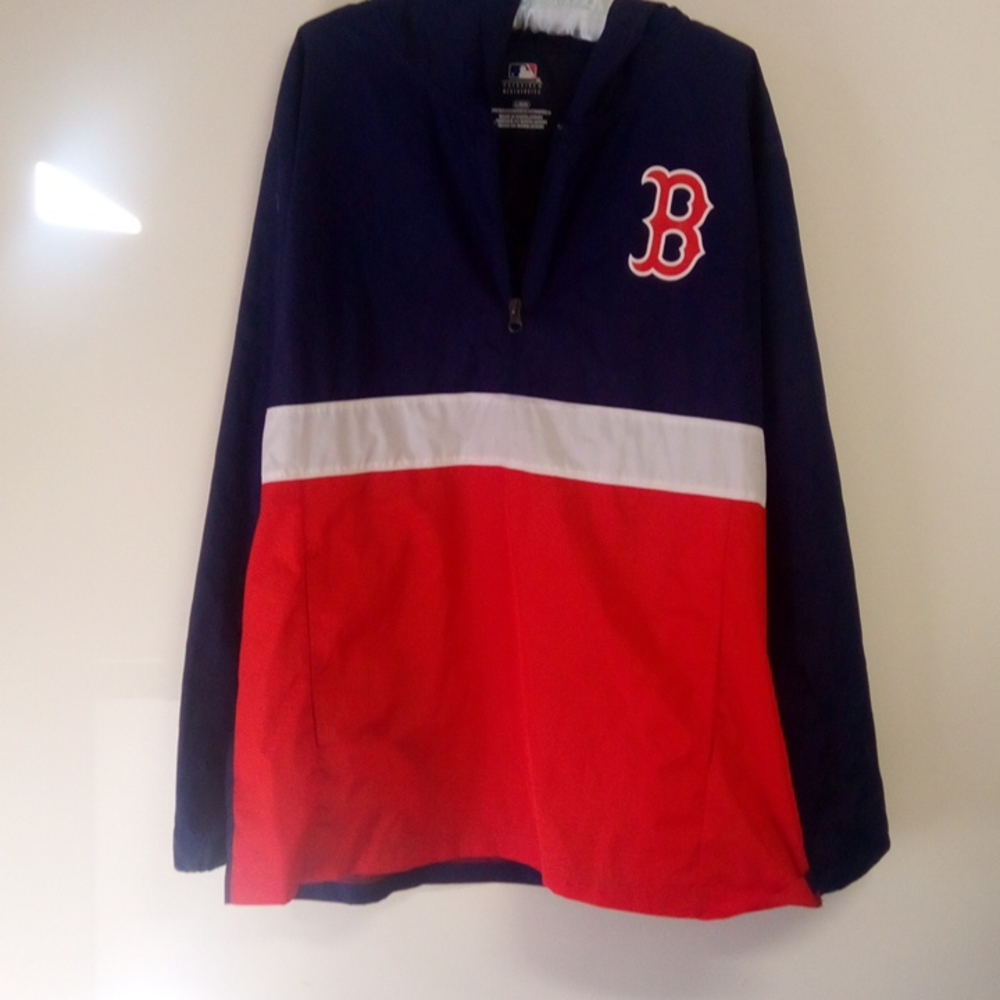Boston Red Sox Genuine Merchandise LG Polyester Hooded Windbreaker